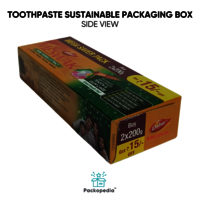 Sustainable Toothpaste Packing Box Multicolor Print with Laminated Finish