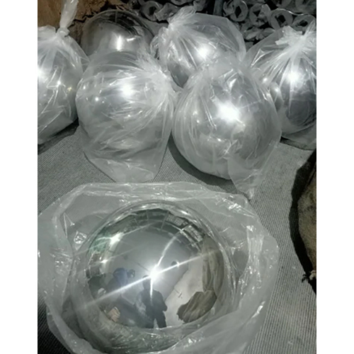 Stainless Steel Hollow Ball - 200mm Diameter, Silver Color, High-Polished Finish, Rigid Hardness for Decorative Applications