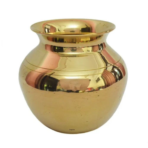 Brass Gangajal Lota Kalash - Color: Golden