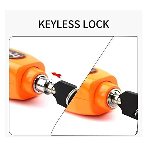 Heavy Duty Bike Brake Lock - 16.2x4.5x5cm | Anti-theft Security Lock For Scooters, Motorcycles, Atvs, Grip Size 27-38mm, Stainless Steel Wire