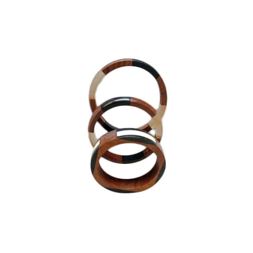 High Quality Resin Wood Bangle - Color: Multicolor