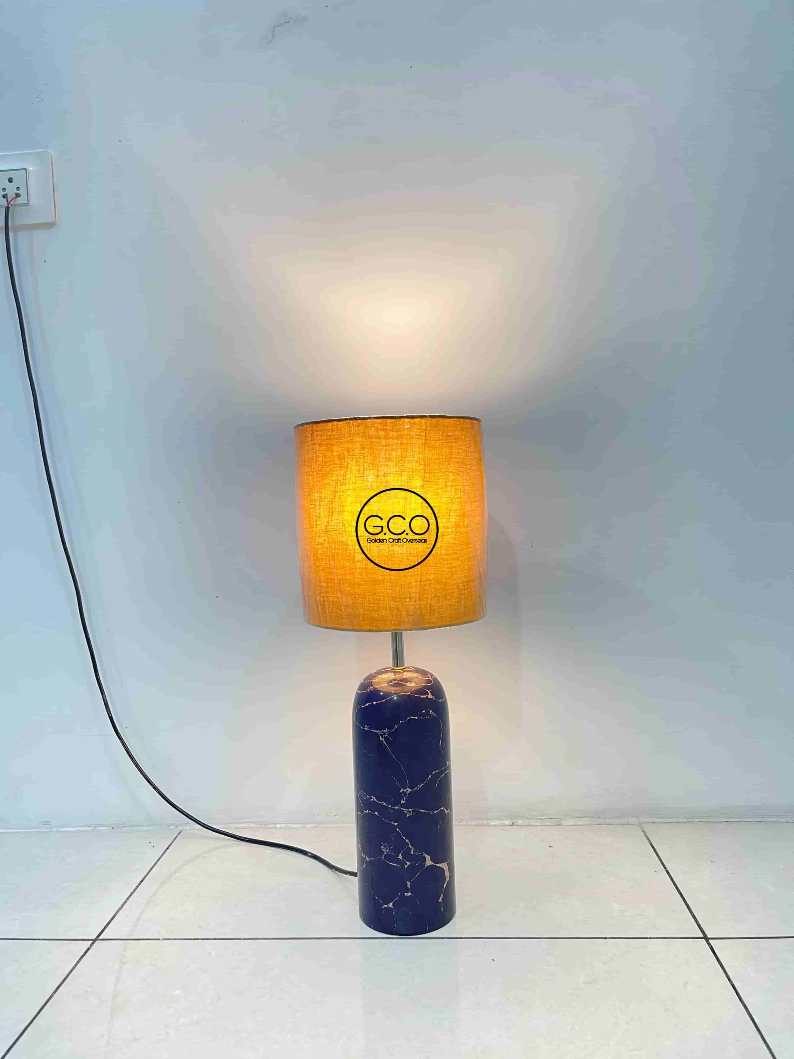 Marble Base Table Lamp - Color: Multi