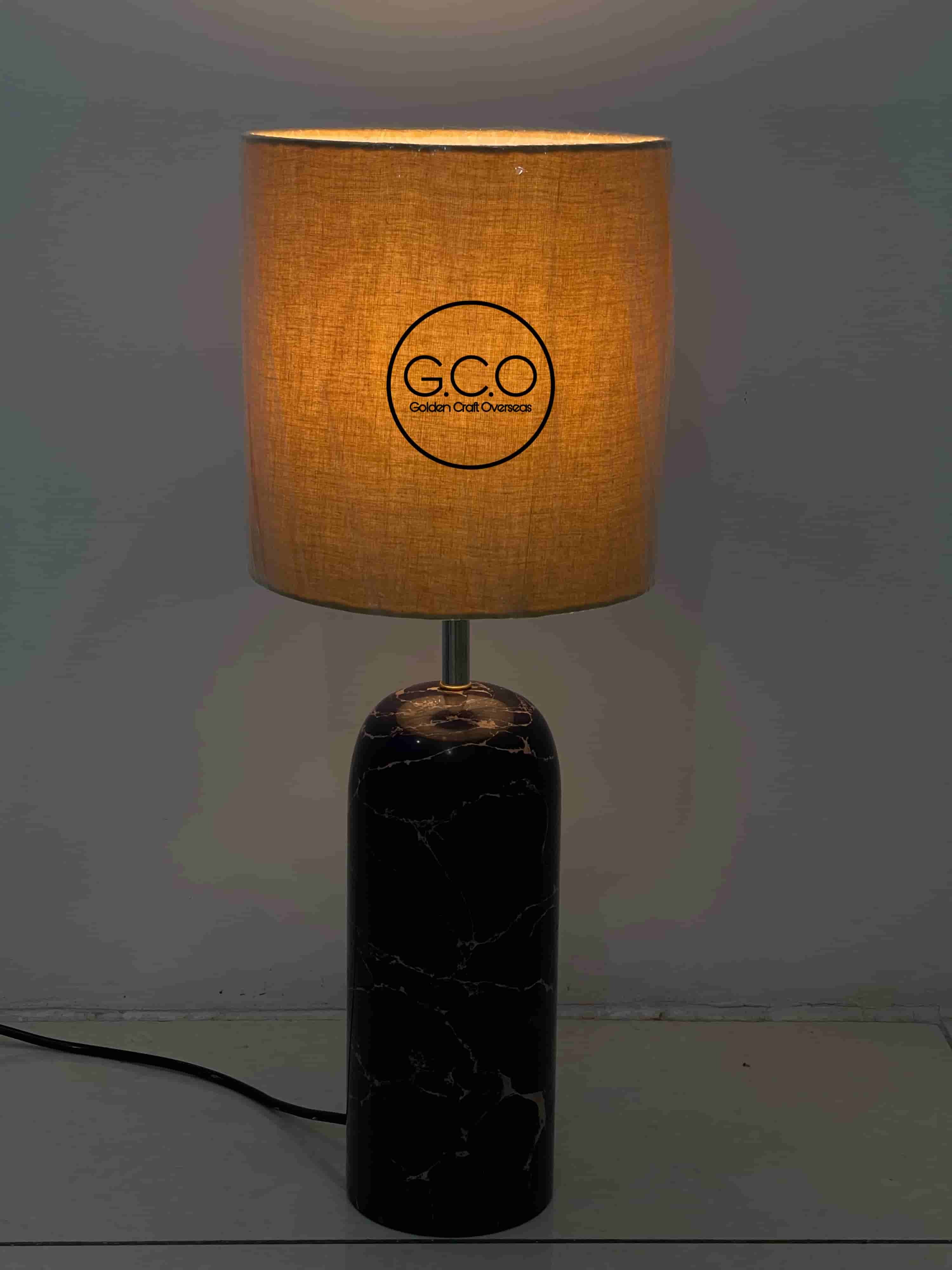Marble Base Table Lamp - Color: Multi