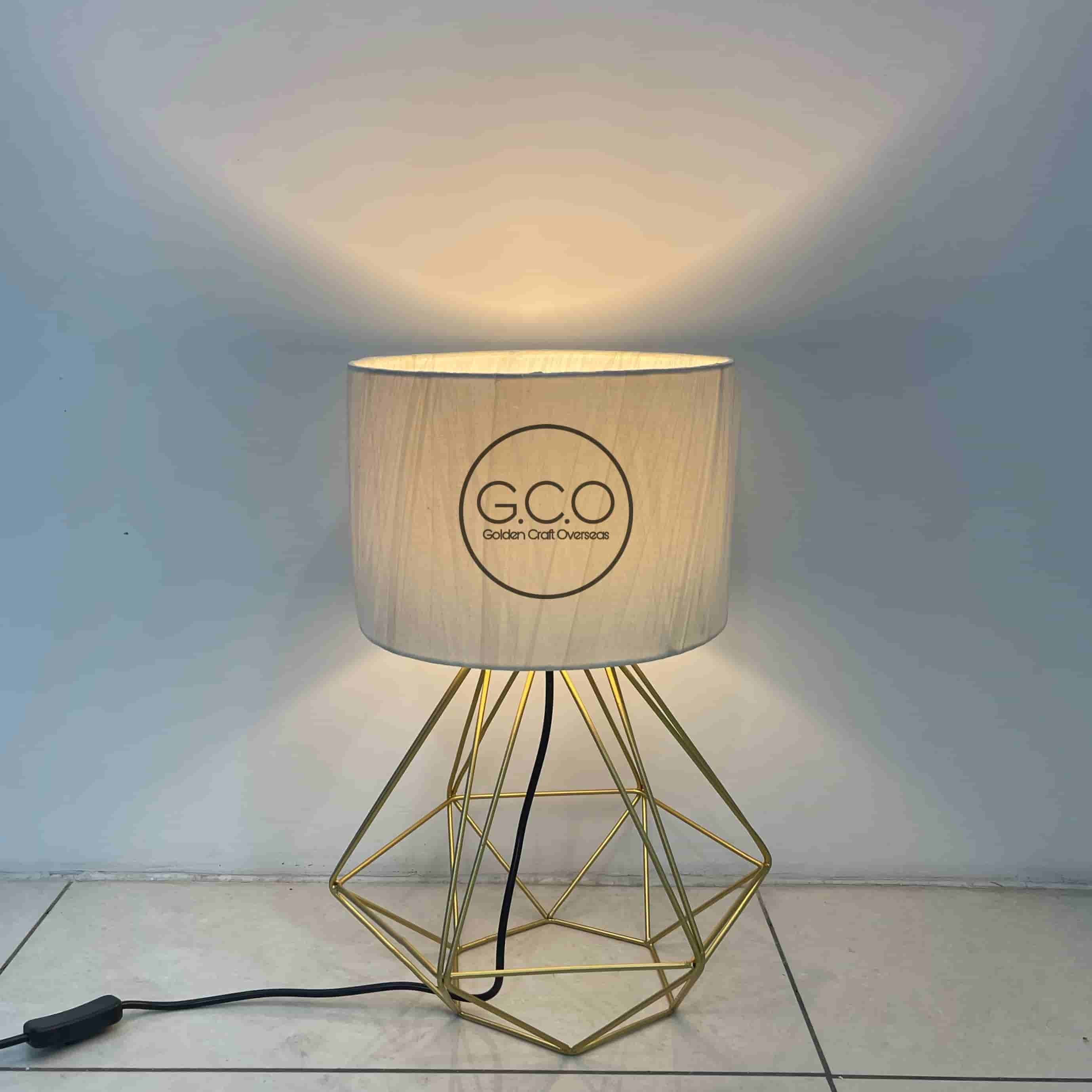 Iron Wire Table Lamp - Color: Multi