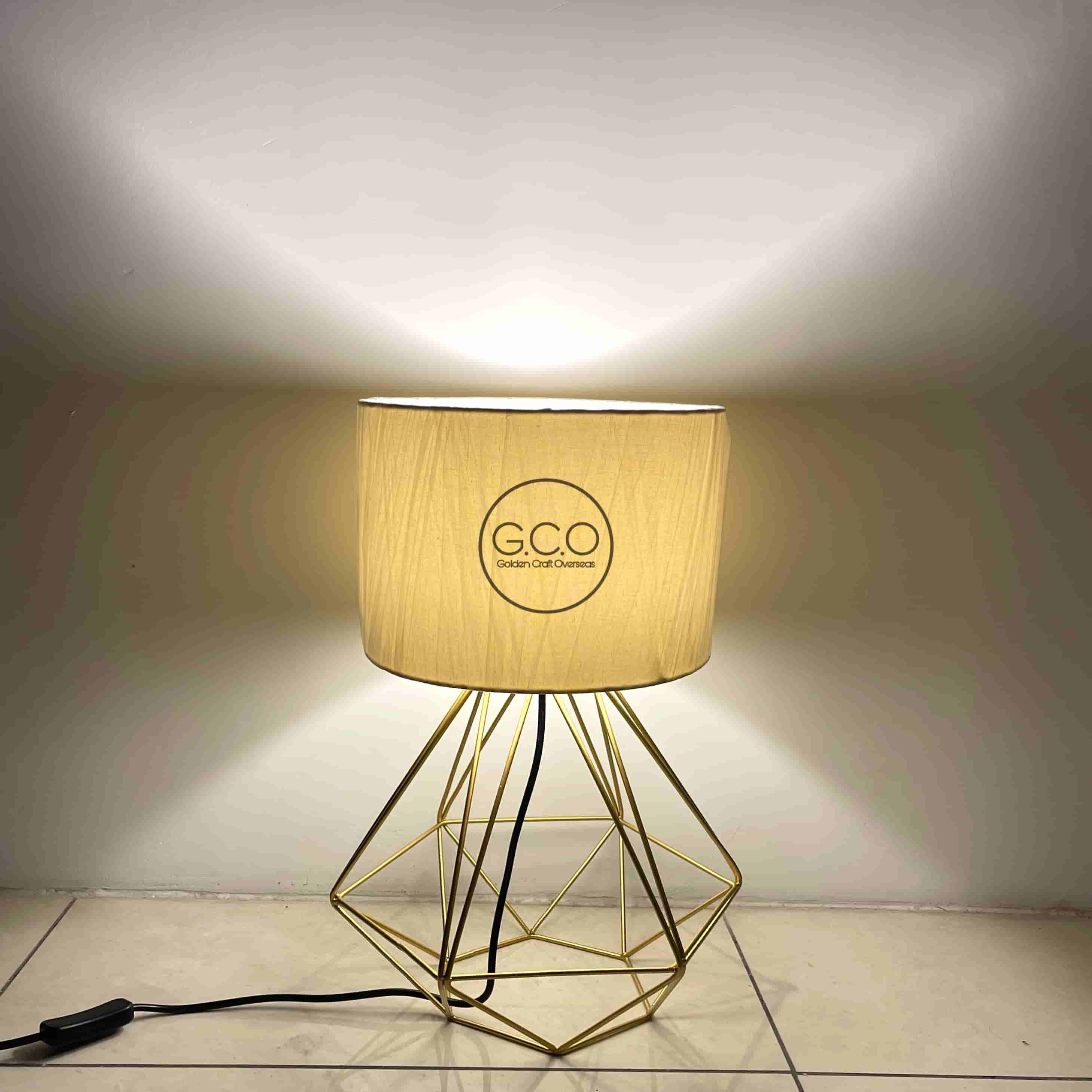 Iron Wire Table Lamp - Color: Multi