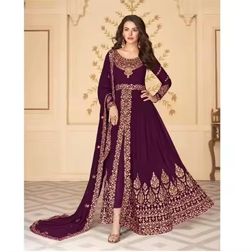 Pakistani Free Size Dress Designer Salwar Kameez Embroidery - Feature: Breathable