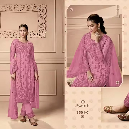 Indian And Pakistani Style Salwar Kameez - Color: Pink