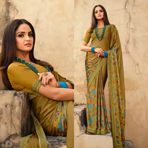 Traditional Indian Sari With Latest Designs - Color: Multicolour