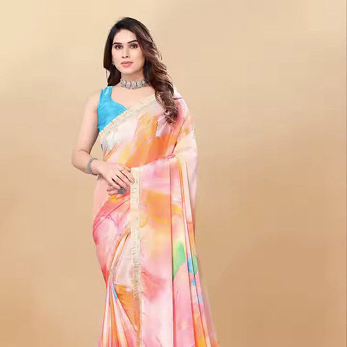 New Designer Best Quality Chinon Padding Sequence Work Saree Blouse - Color: Multicolour