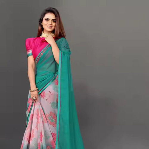 New Designer Women Wear Heavy Sequence Work Georgette Saree - Fabric Type: Art Silk