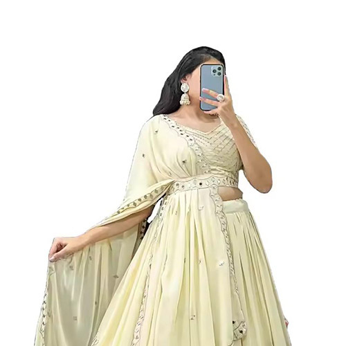 Georgette Lehenga Choli for Women Sequins Embroidered Bridesmaid Lehenga