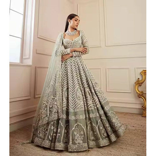 Traditional Georgette Embroidery Work Lehenga Choli With Net Dupatta - Ethnic Region: Indian