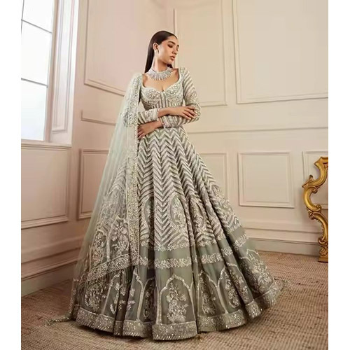 Traditional Georgette Embroidery Work Lehenga Choli With Net Dupatta