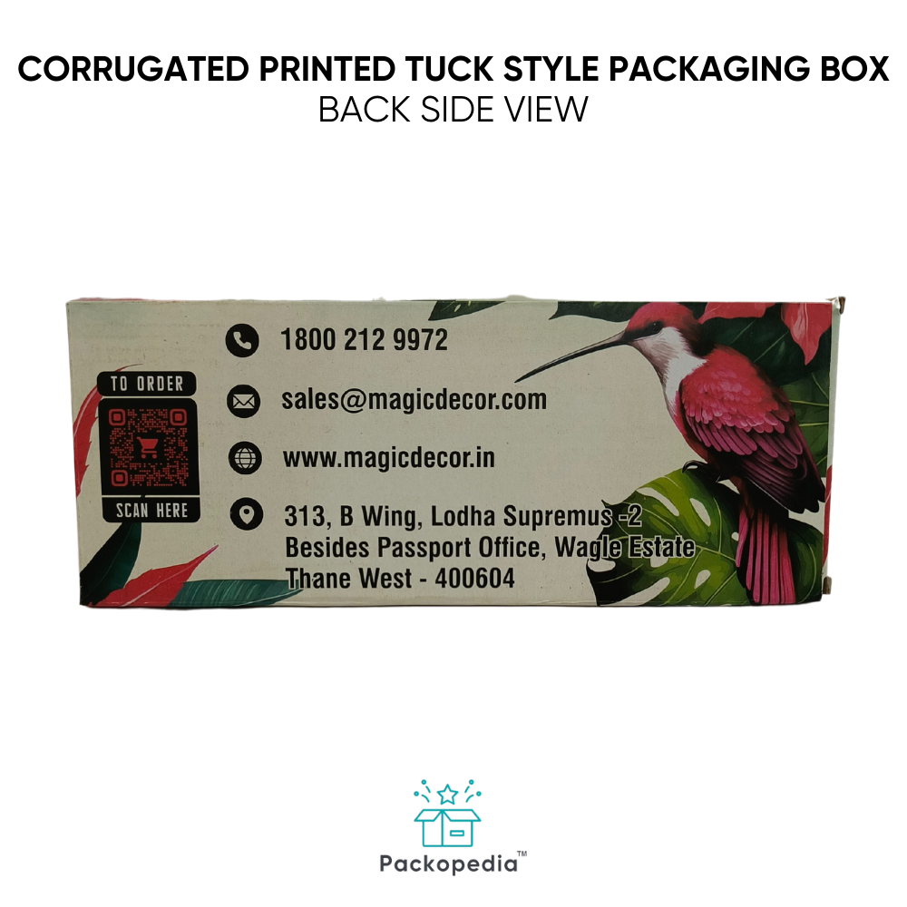 Sustainable & Customized 3 Ply E-Flute Printed Corrugated Printed Tuck Style Packaging Box