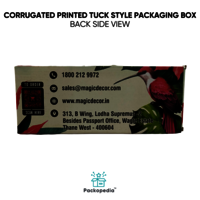 Sustainable & Customized 3 Ply E-Flute Printed Corrugated Printed Tuck Style Packaging Box