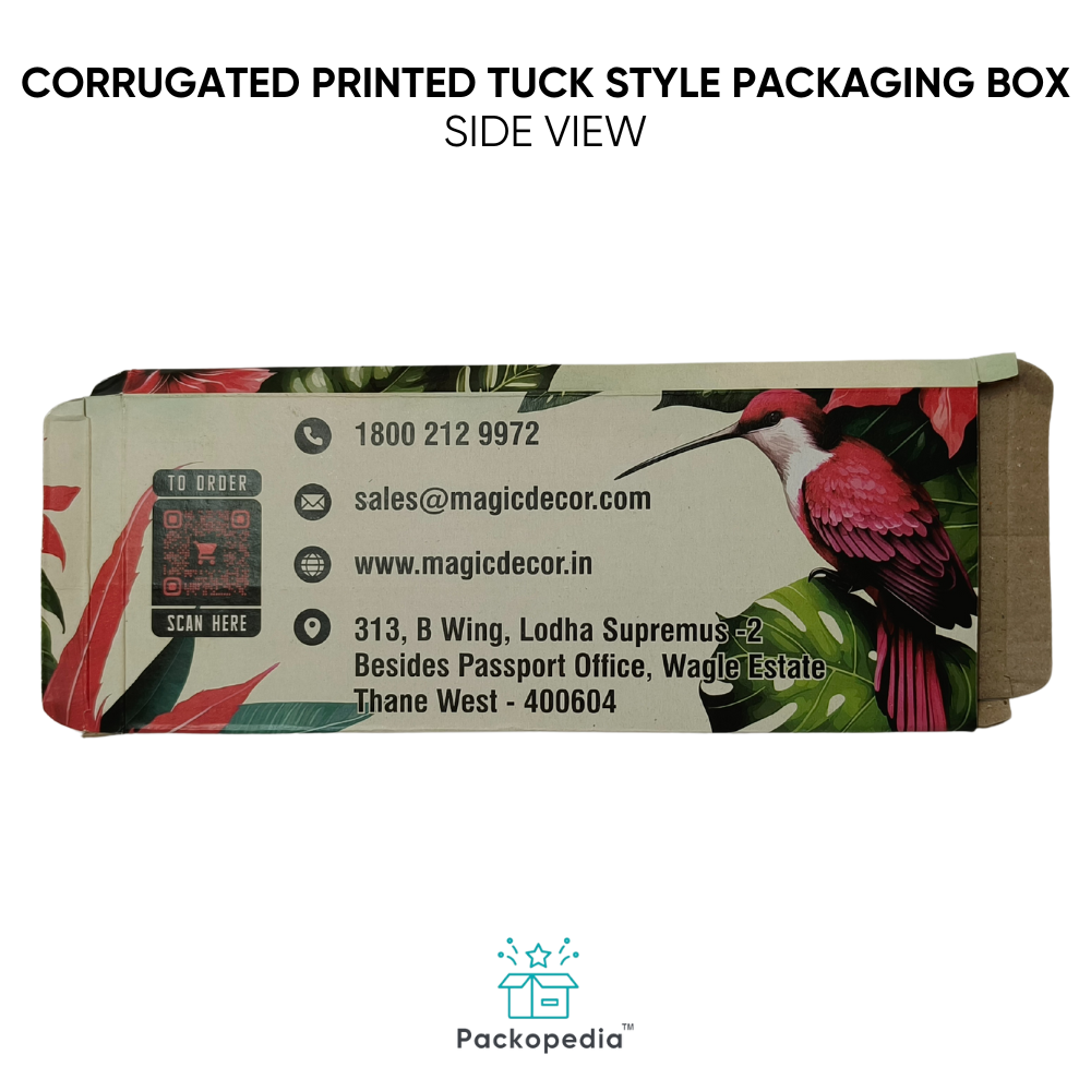 Sustainable & Customized 3 Ply E-Flute Printed Corrugated Printed Tuck Style Packaging Box