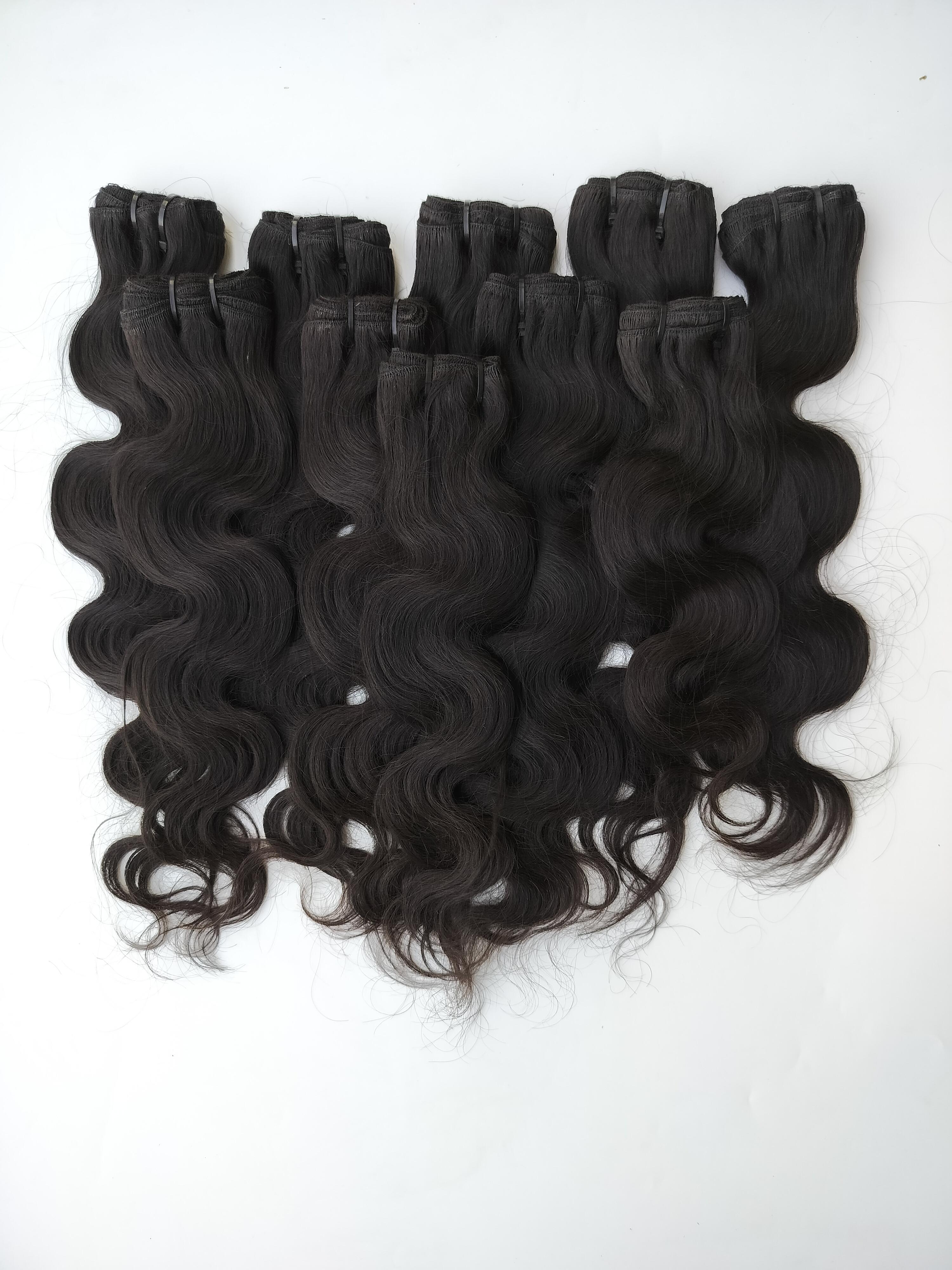 Cuticle Aligned Remy Indian Body Wave Human Hair Weft Extensions