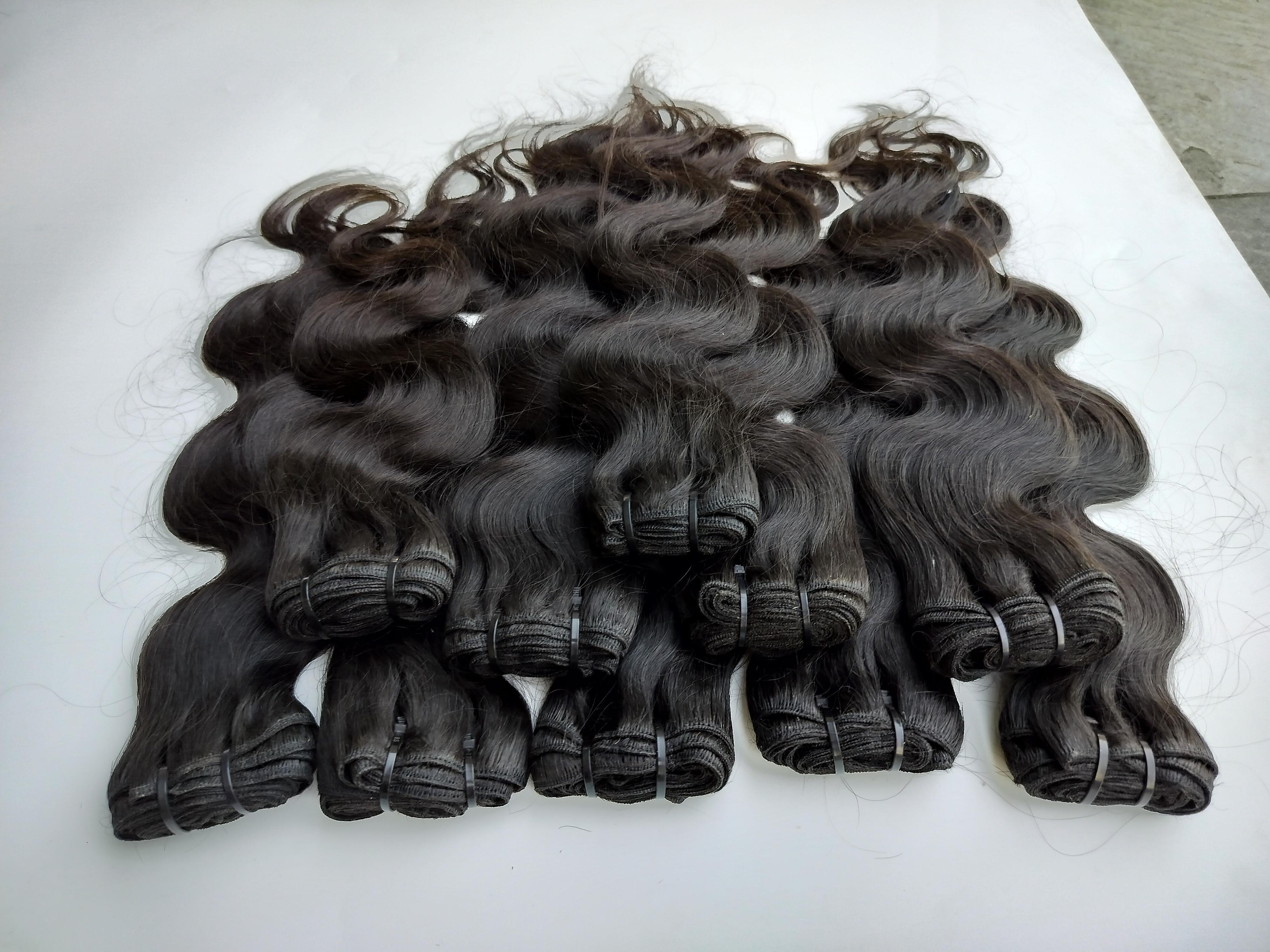 Cuticle Aligned Remy Indian Body Wave Human Hair Weft Extensions