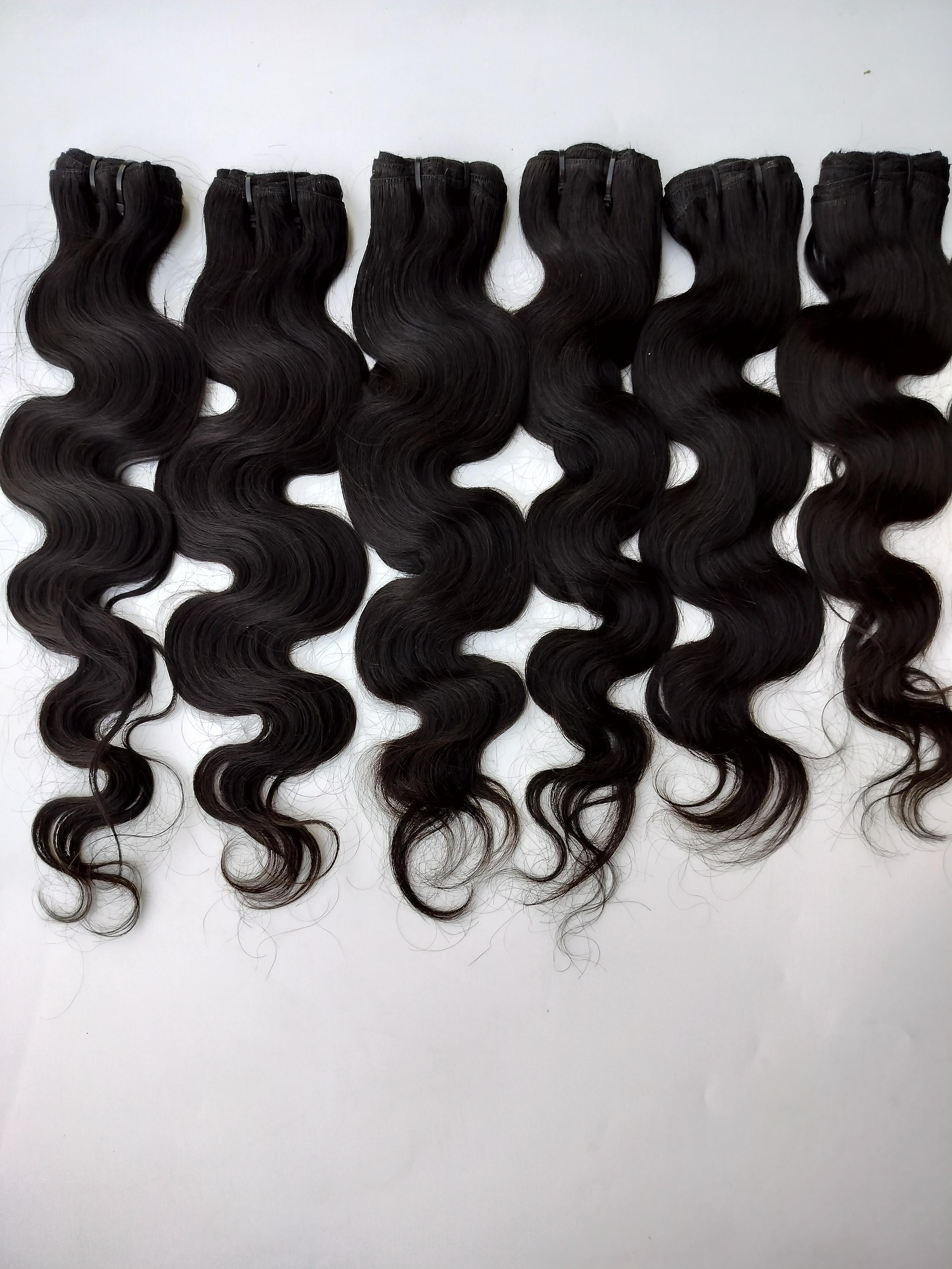 Remy Indian Body Wave Human Hair Weft Extensions