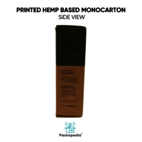 Sustainable, Customizable He mp-Based Printed Monocarton for Cosmetic Packaging