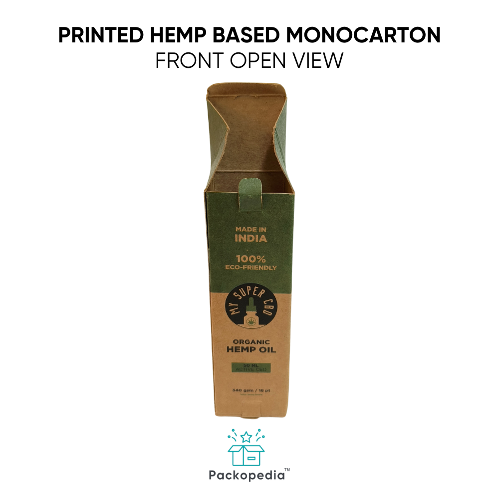 Sustainable, Customizable He mp-Based Printed Monocarton for Cosmetic Packaging