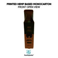 Sustainable, Customizable He mp-Based Printed Monocarton for Cosmetic Packaging