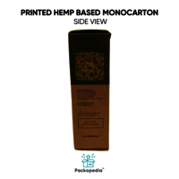 Sustainable, Customizable He mp-Based Printed Monocarton for Cosmetic Packaging