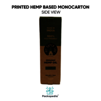 Sustainable, Customizable He mp-Based Printed Monocarton for Cosmetic Packaging