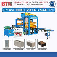 Fly Ash Brick Making Machine - Mild Steel Build, Industrial Use , 1 Year Warranty - Non-Computerized, Vibrant Blue Design