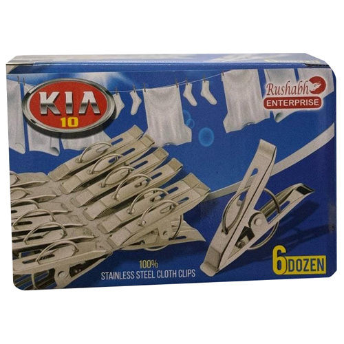 6 Dozen Ss Cloth Clip - Color: Silver