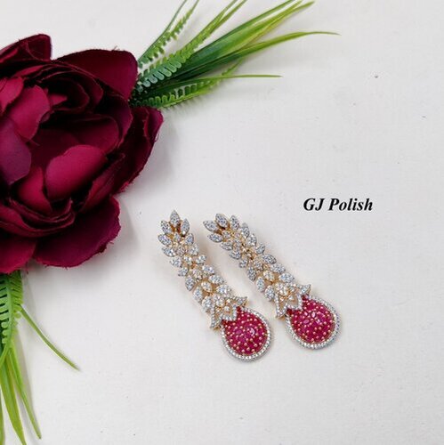 Shimmering Glamorous  American Diamond Earring