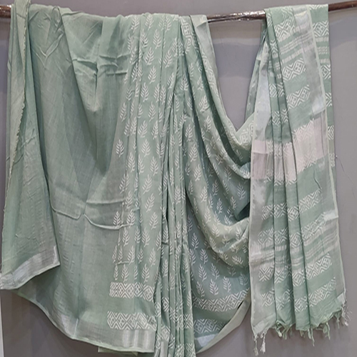 Sea Green Kalamkari Saree - Color: Multicolor Available