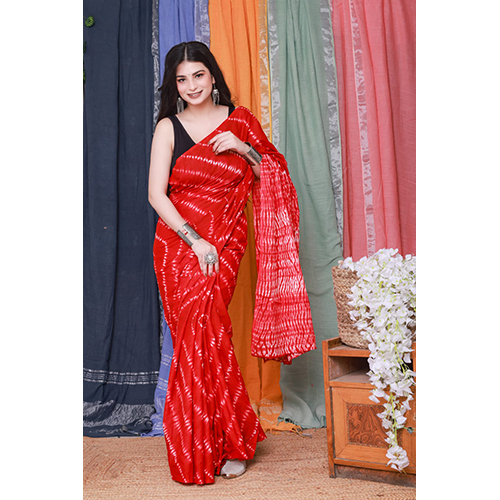 Red Color Cotton Saree