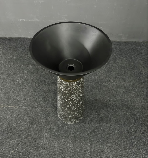 Pedestal Wash Basin - Color: Black