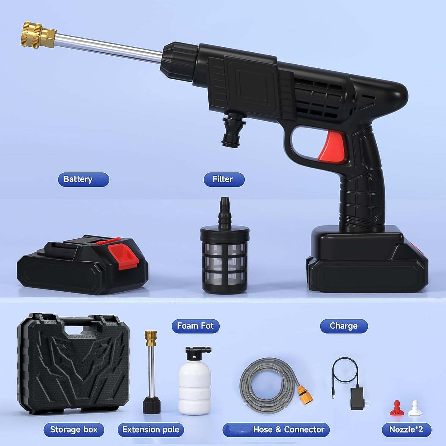 Car Washer Gun Wireless High Pressures