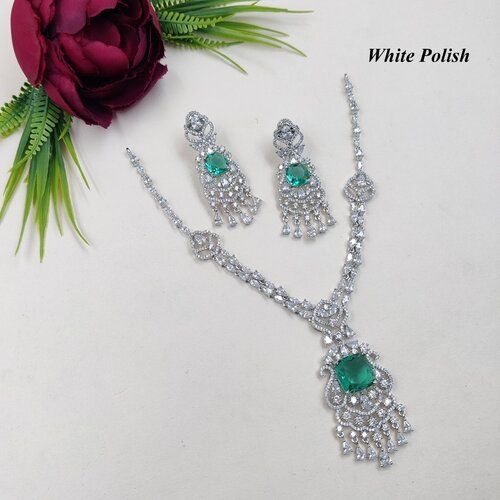 Sparkling & Sophisticated Ad Necklace With Stunning Earrings