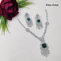 Sparkling & Sophisticated AD Necklace With Stunning Earrings