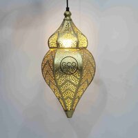 Elevate Hanging Light - Metal, 10x19 Inches | Multi-color, Moroccan-inspired Modern Style, Incandescent Light Source