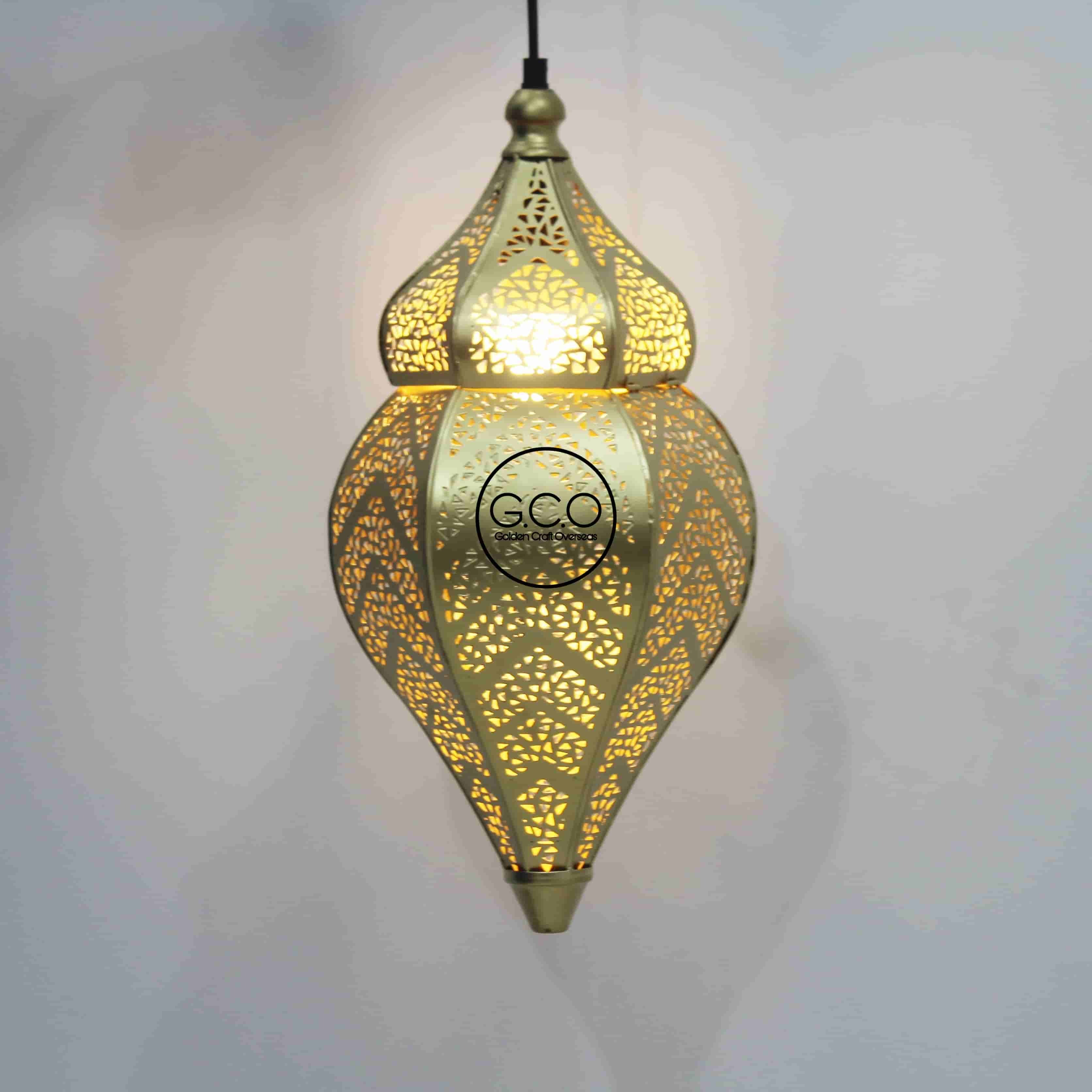 Elevate Hanging Light - Metal 10x19 Inches | Multi-color Moroccan-inspired Modern Style Incandescent Light Source