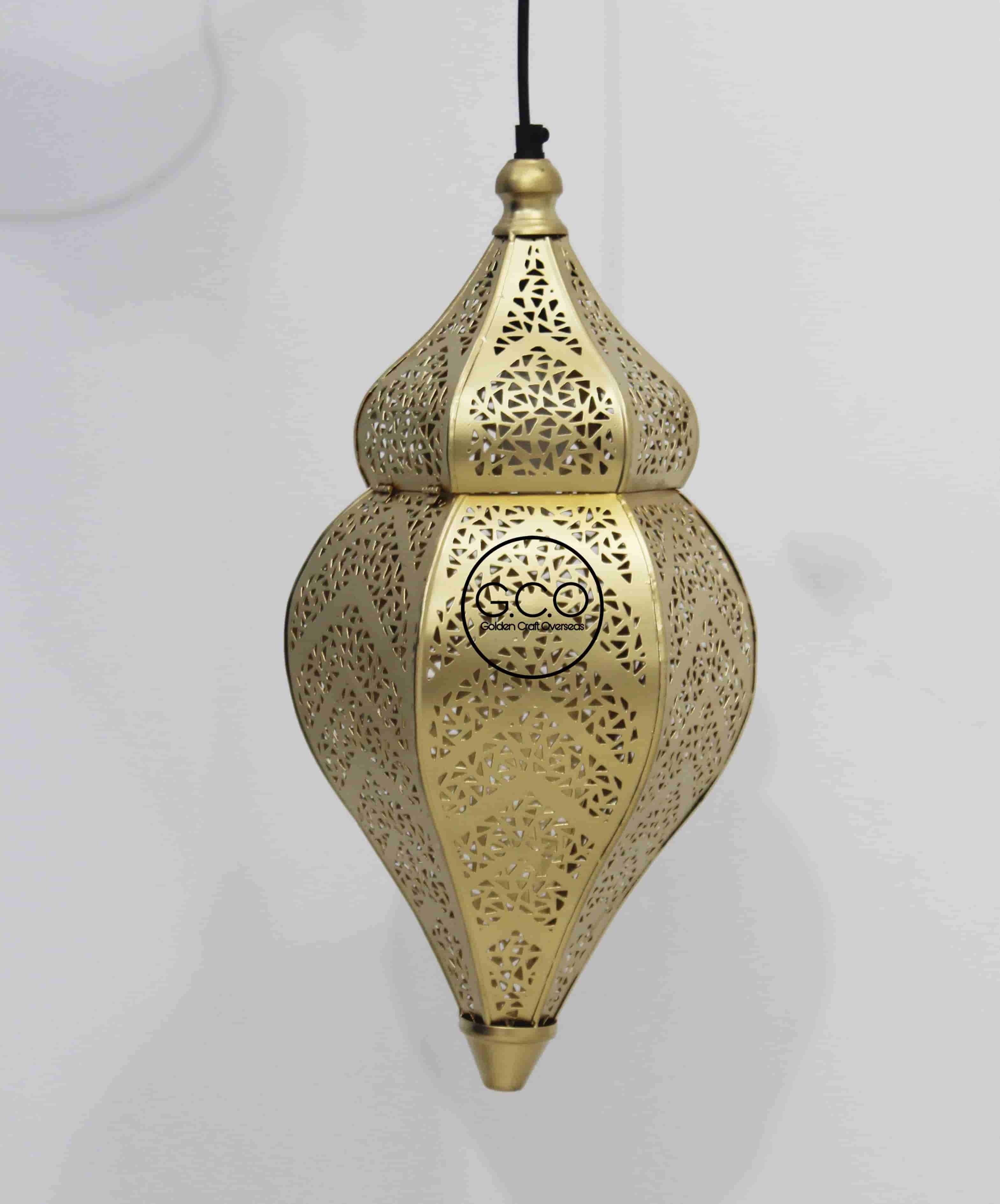 Elevate Hanging Light - Metal 10x19 Inches | Multi-color Moroccan-inspired Modern Style Incandescent Light Source