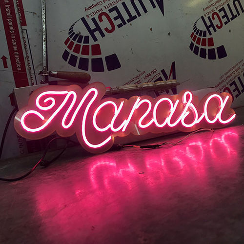 Use Customizable Multicolor Neon LED Wall Mounted Signage Board