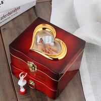 Dancer Ballerina Piano Music Box Hand Crank Music Plastic Box Gifts
