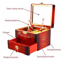 Dancer Ballerina Piano Music Box Hand Crank Music Plastic Box Gifts