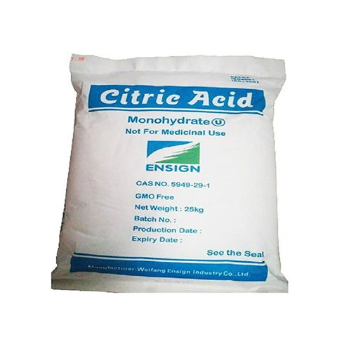 Citric Acid Monohydrate Anhydrous - Application: Industrial