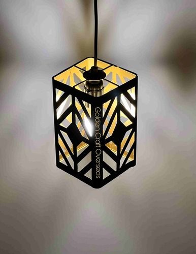 Square Round Hanging Lamp - Color: Black