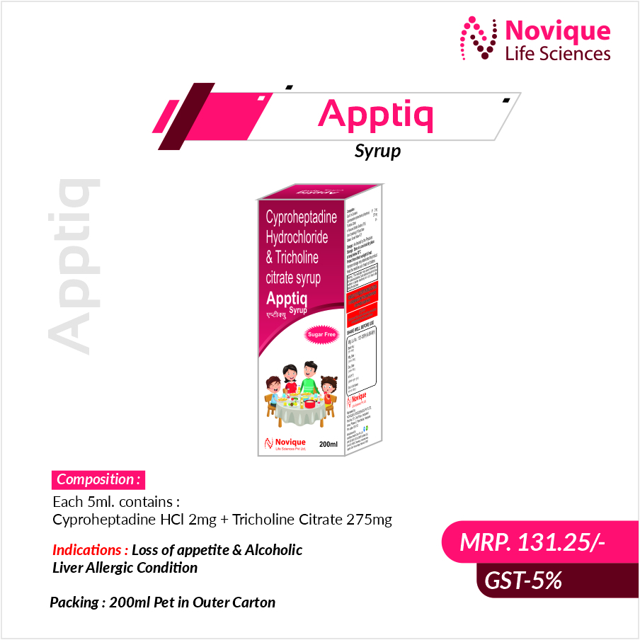 Cyproheptadine Hcl 2Mg + Tricholine Citrate 275Mg (Syrup) - Dosage Form: Liquid Syrup For Convenient Oral Administration