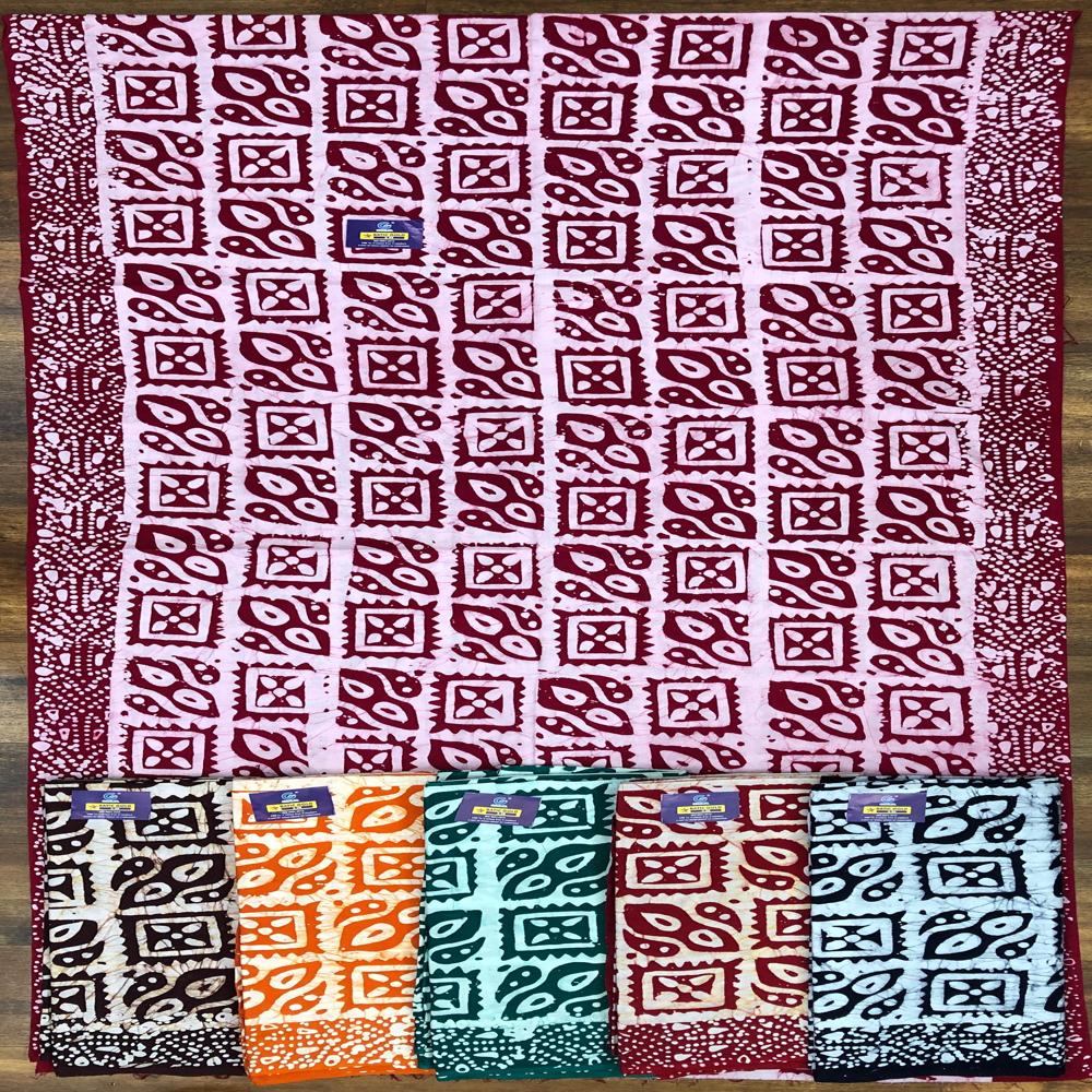 Batik Hand Block Printed Fabric - Attributes: Washable