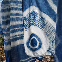 Shibori Fabric Blue Print