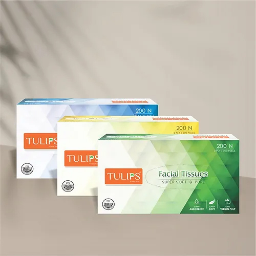 2 Ply 200 Pulls Facial Tissue Paper Color Variant