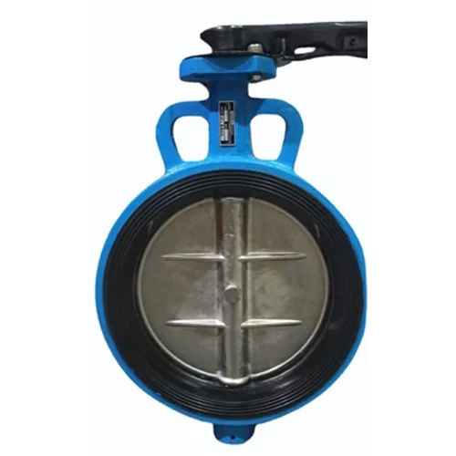 Pneumatic Actuator Butterfly Valve - Color: Silver